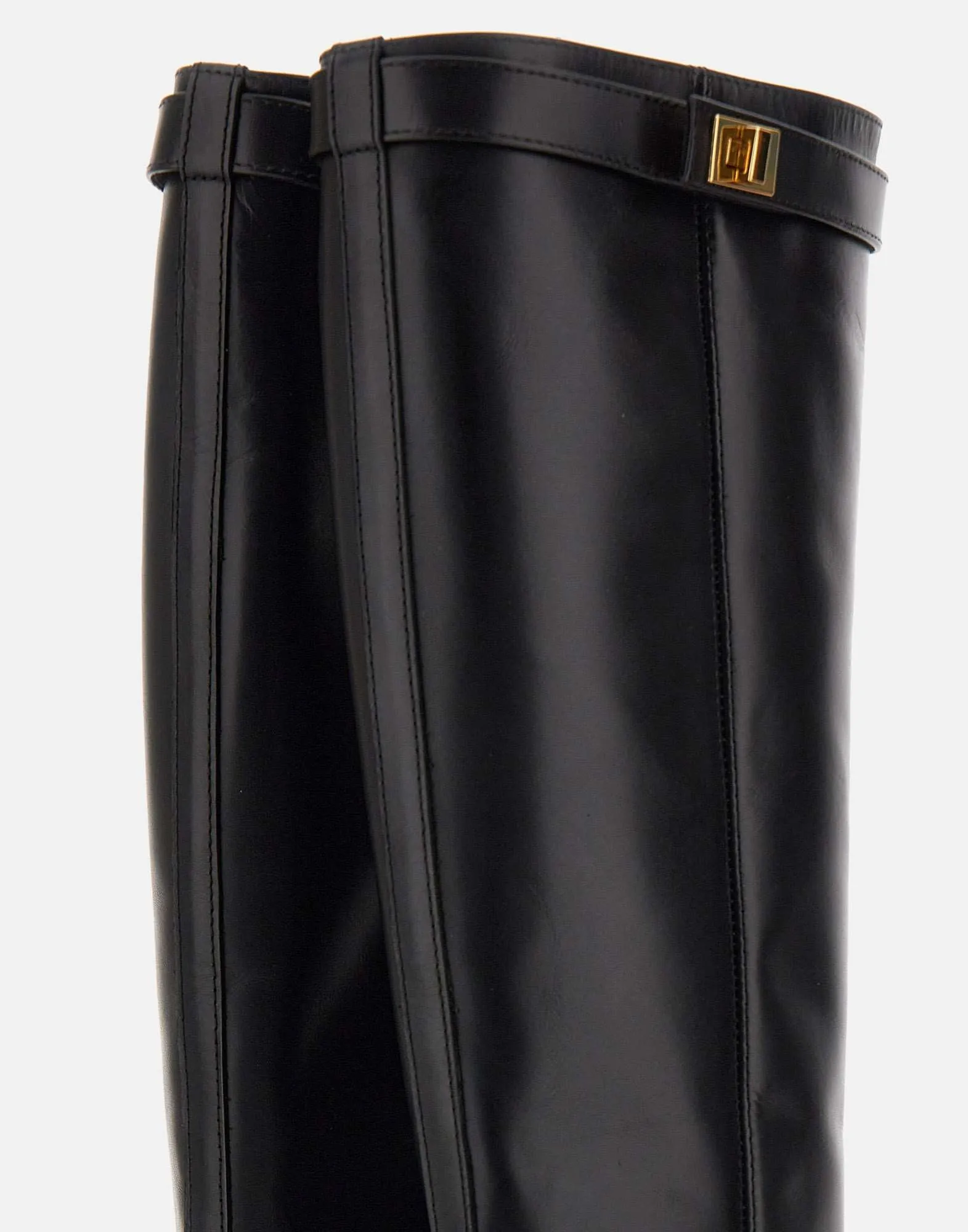Santa Monica Black Leather Knee Boots
